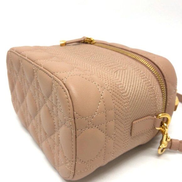 CHRISTIAN DIOR TRAVEL Small Bag Cannage Stitch 2WAY Shoulder Hand Bag Unused - Picture 5 of 16